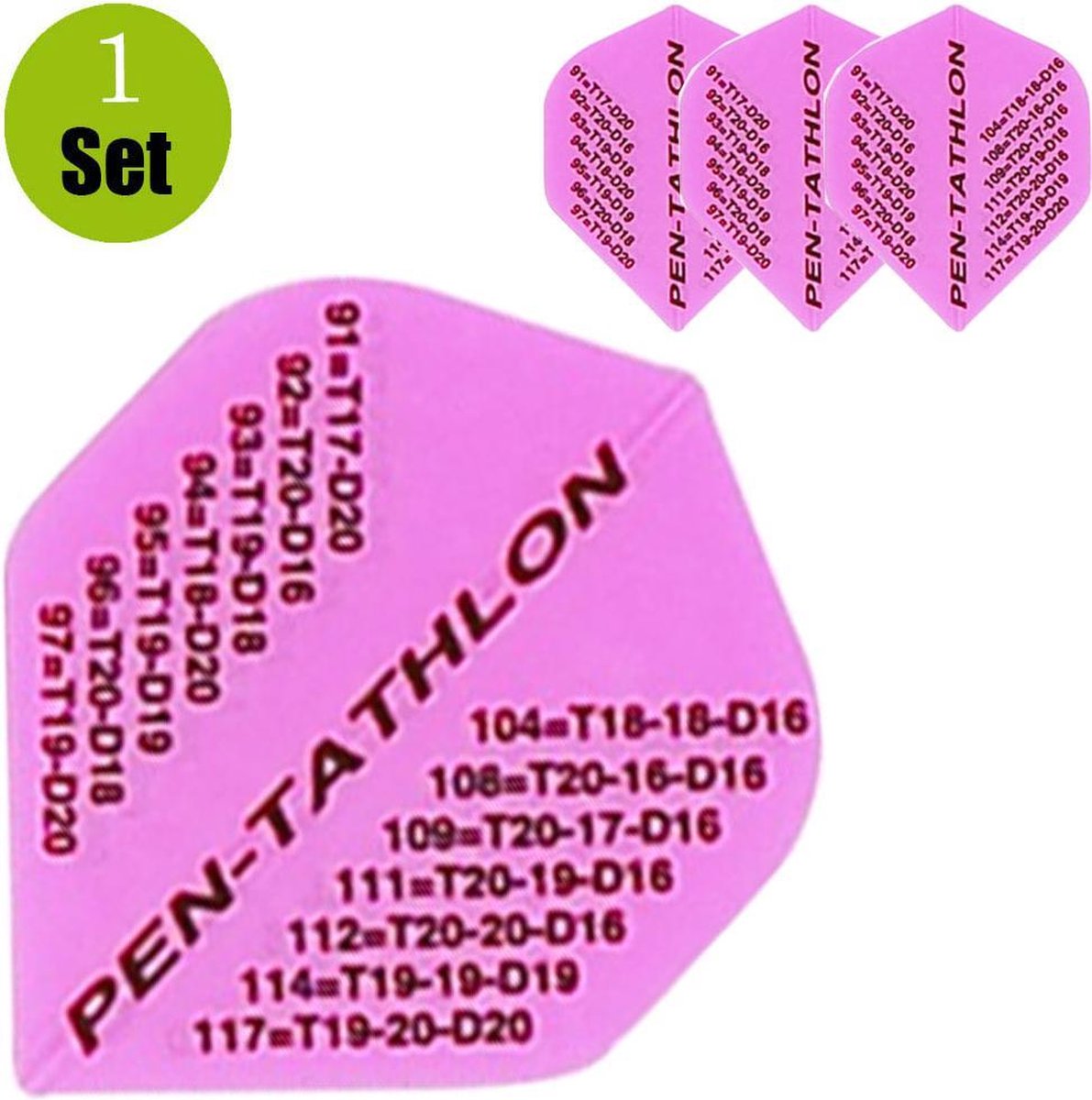 Pentathlon Finish Dartflights - Roze- ()