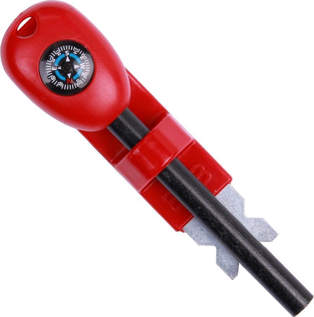 B.C.B. Grand Fireball Flint & Strike Firestarter + compass