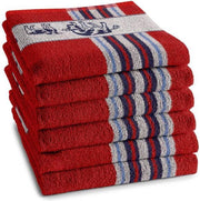 DDDDD Friesian - Keukendoek - 50x55 cm - Set van 6 - Red