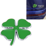Klavertje vier kruid geluk symbool badge embleem etikettering sticker styling auto dashboard decoratie