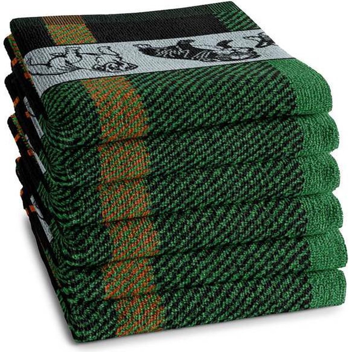 DDDDD Bully - Keukendoek - 50x55 cm - Set van 6 - Green