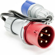 Soolutions CEE rood 32A (m) naar CEE blauw 16A (v)