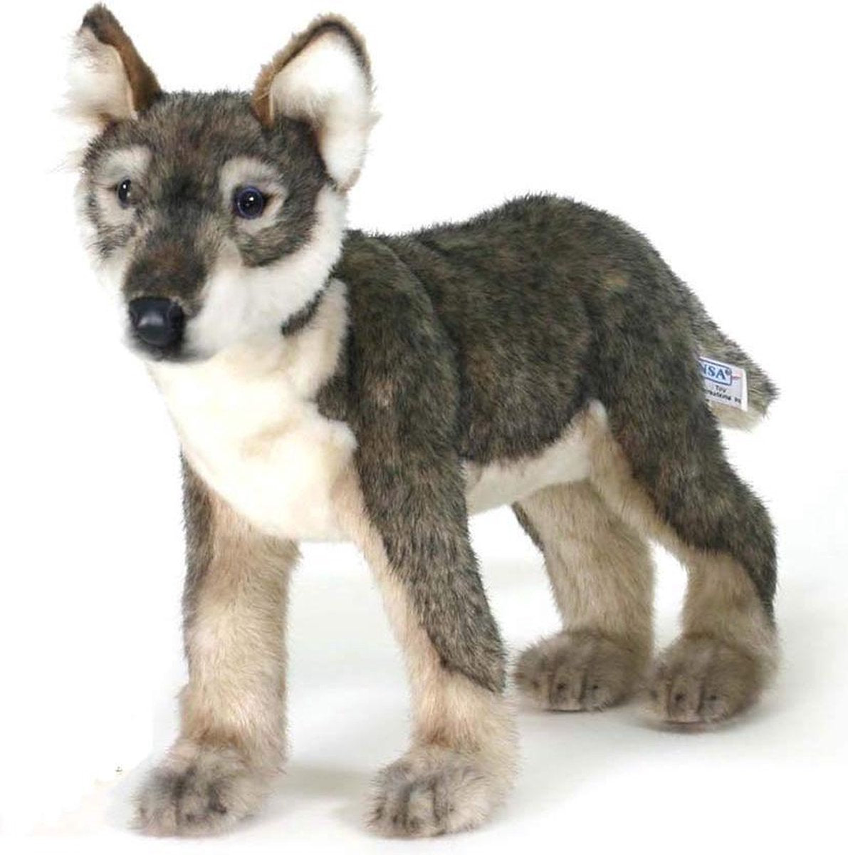 Staande Pluche Wolf 42 cm