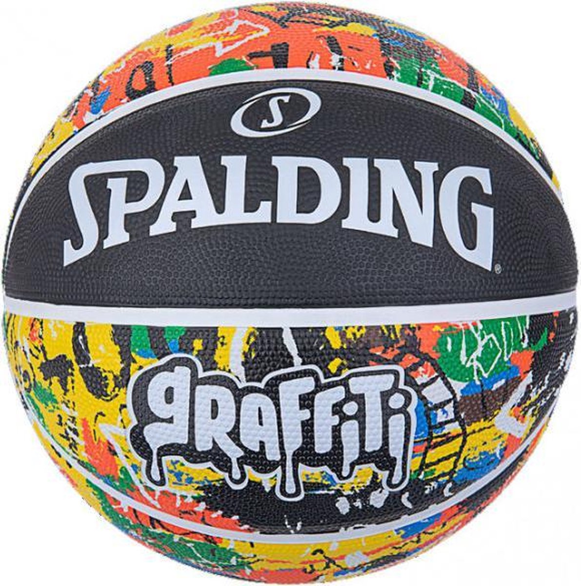 Spalding Rainbow Basketbal Heren - Zwart / Multicolor | Maat: 7