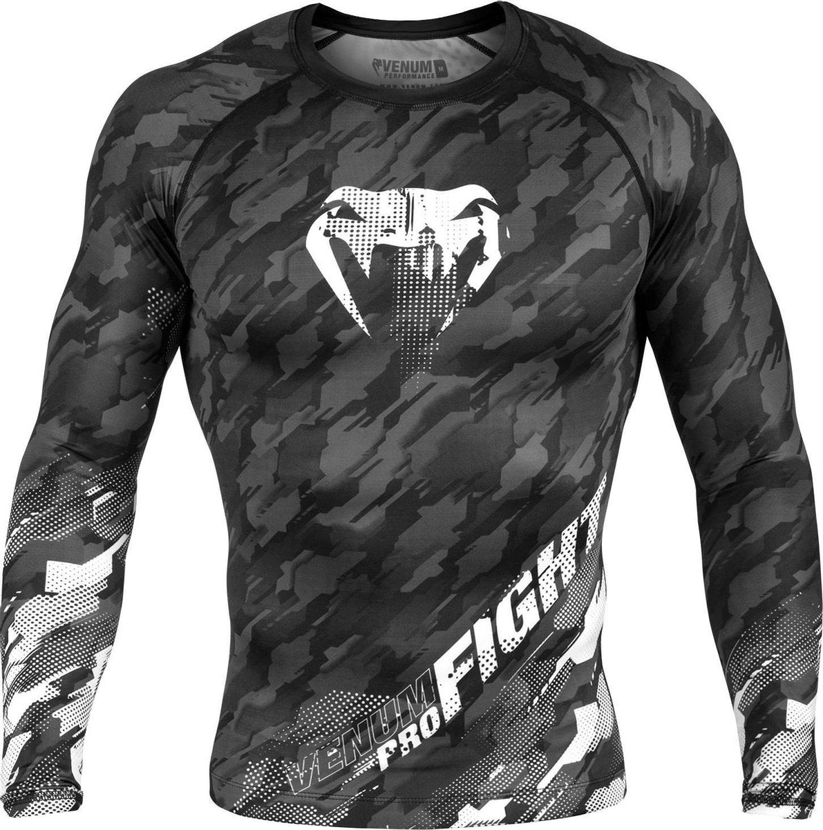 Venum Tecmo Rashguard Long Sleeve Donker Grijs - XL