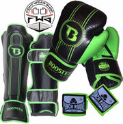 Booster Fight Gear Pro Range Kickboks Set BGL 1 V6 Black Green Booster Kickboks Set