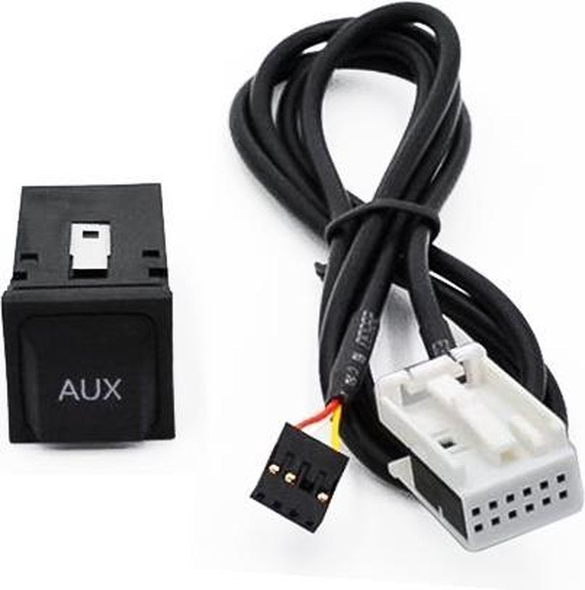 Auto AUX Adapter Schakelaar Plug + Bedrading Hardheid voor Volkswagen RCD510 / 310/300 +