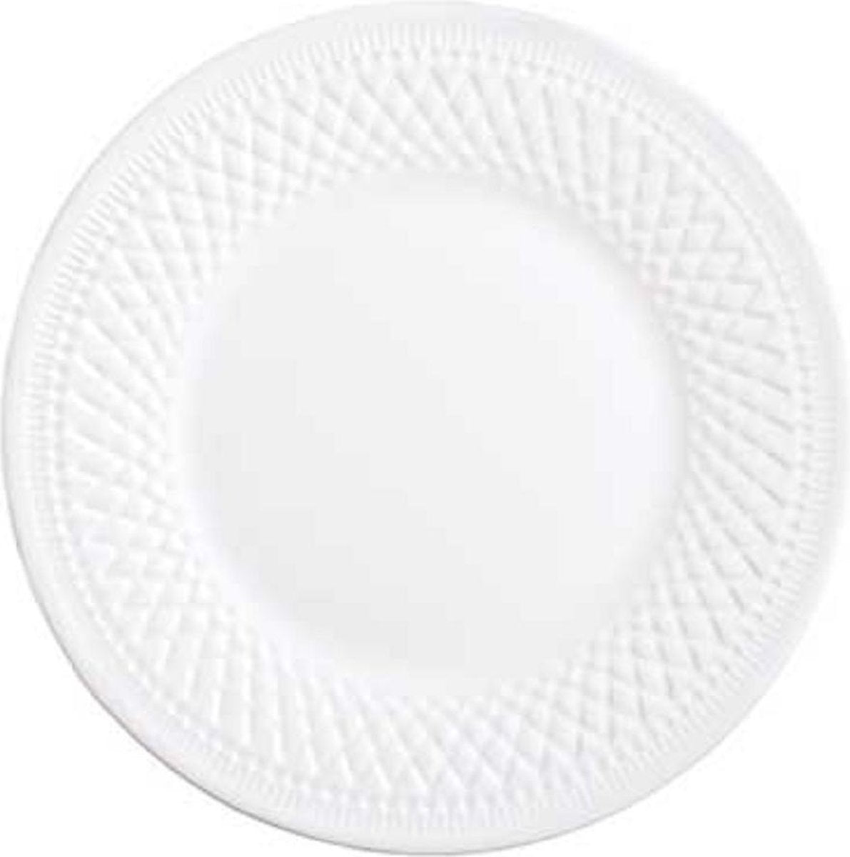 Alizee Perle - Dessetbord - Wit - 22cm - Glas - (set van 6)