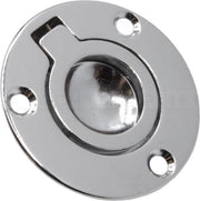 Luikring rond met veer - Messing chroom - 53mm - opschroef