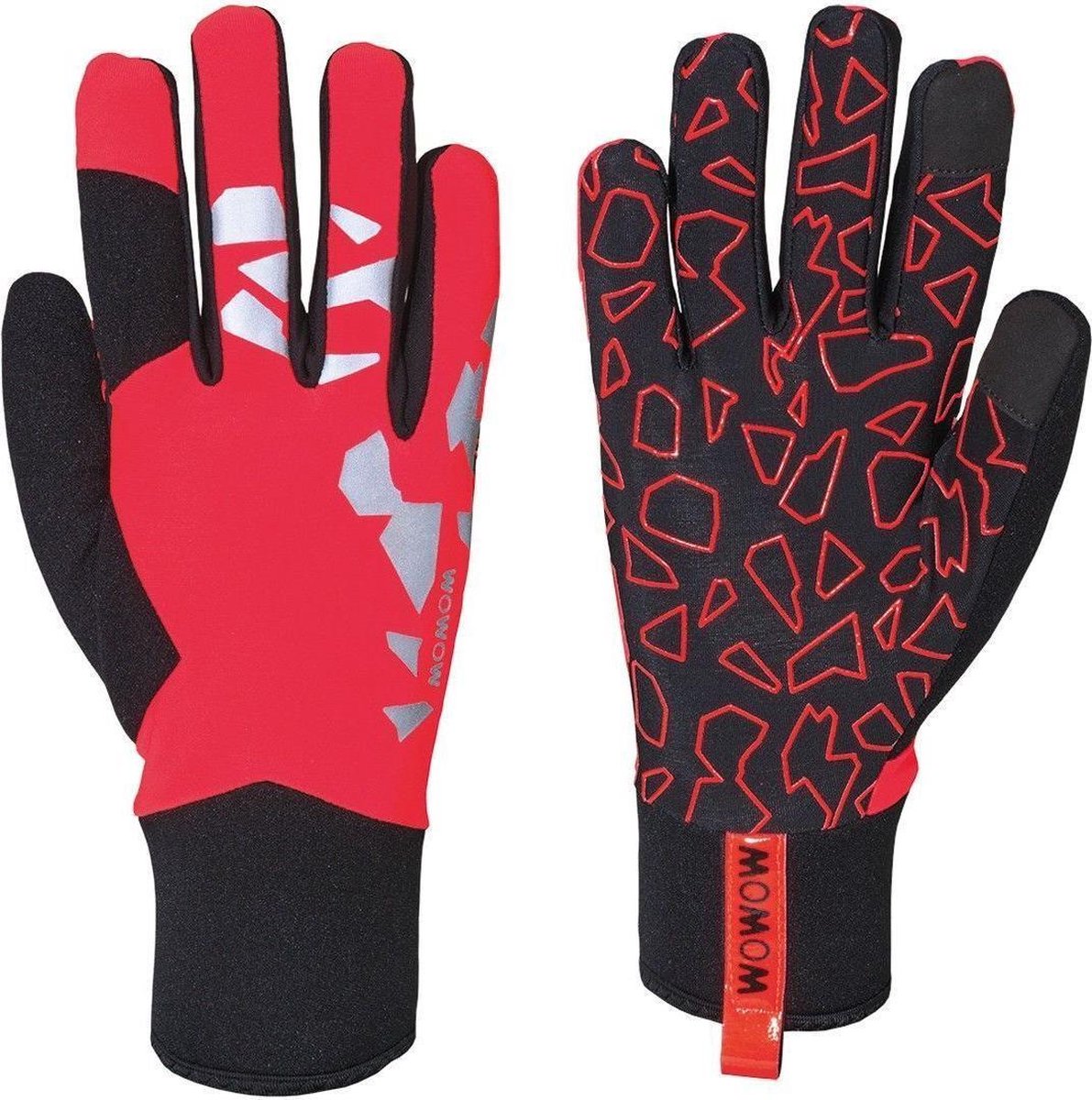 Wowow Fietshandschoenen Raceviz Thunder Neopreen Rood Maat 8