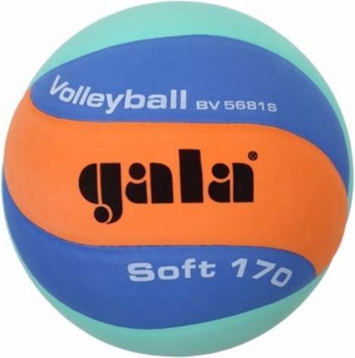 Gala volleybal Soft 170g speciaal voor beginnende volleyballers Oranje/Blauw/Groen