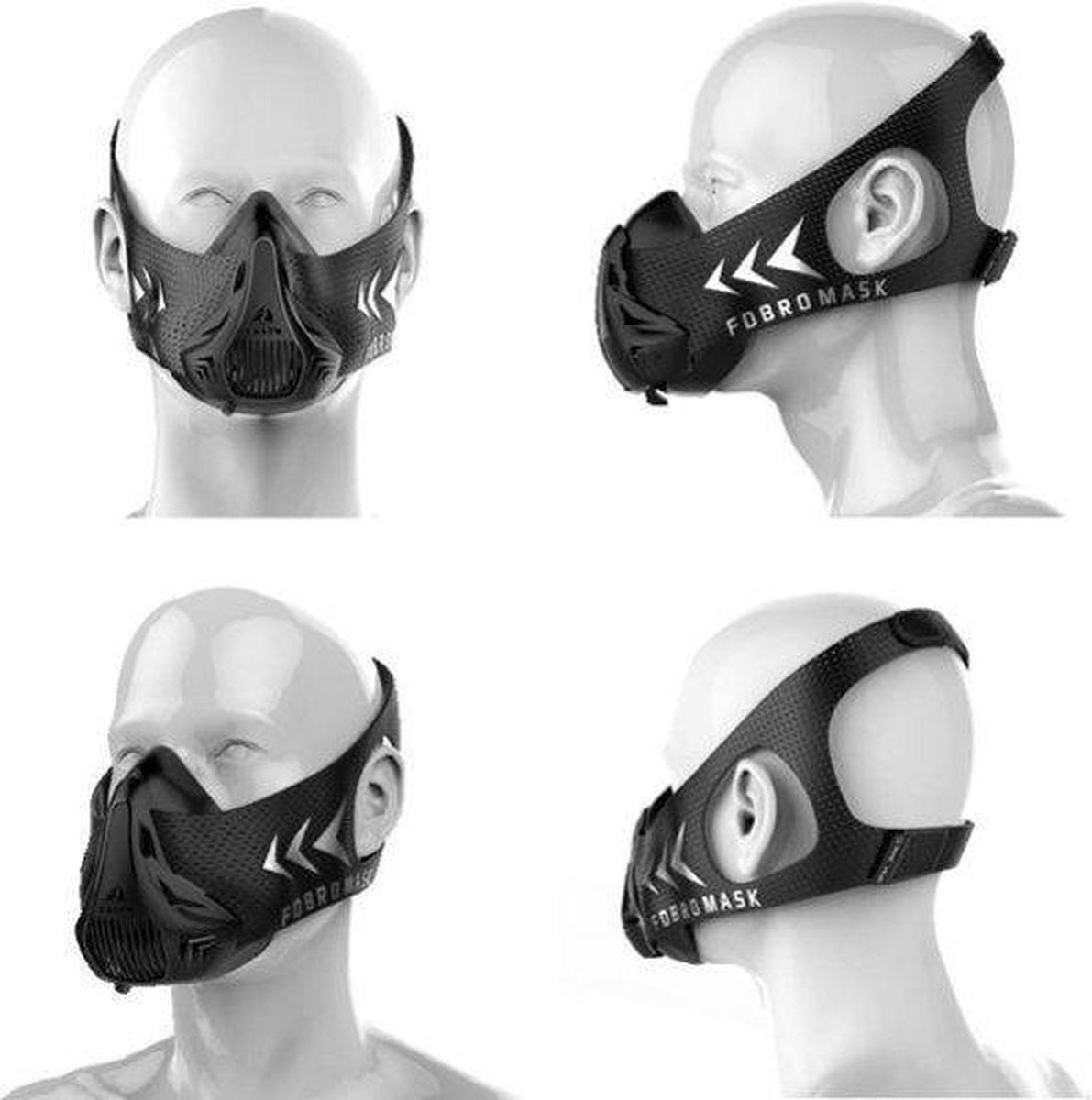 Sportmasker/Trainingsmasker/Hardloopmasker/Fietsmasker | Trainen Met Een Zuurstofmasker Voor Betere Prestaties - Lovnix Sportmask | Maat L 110KG>