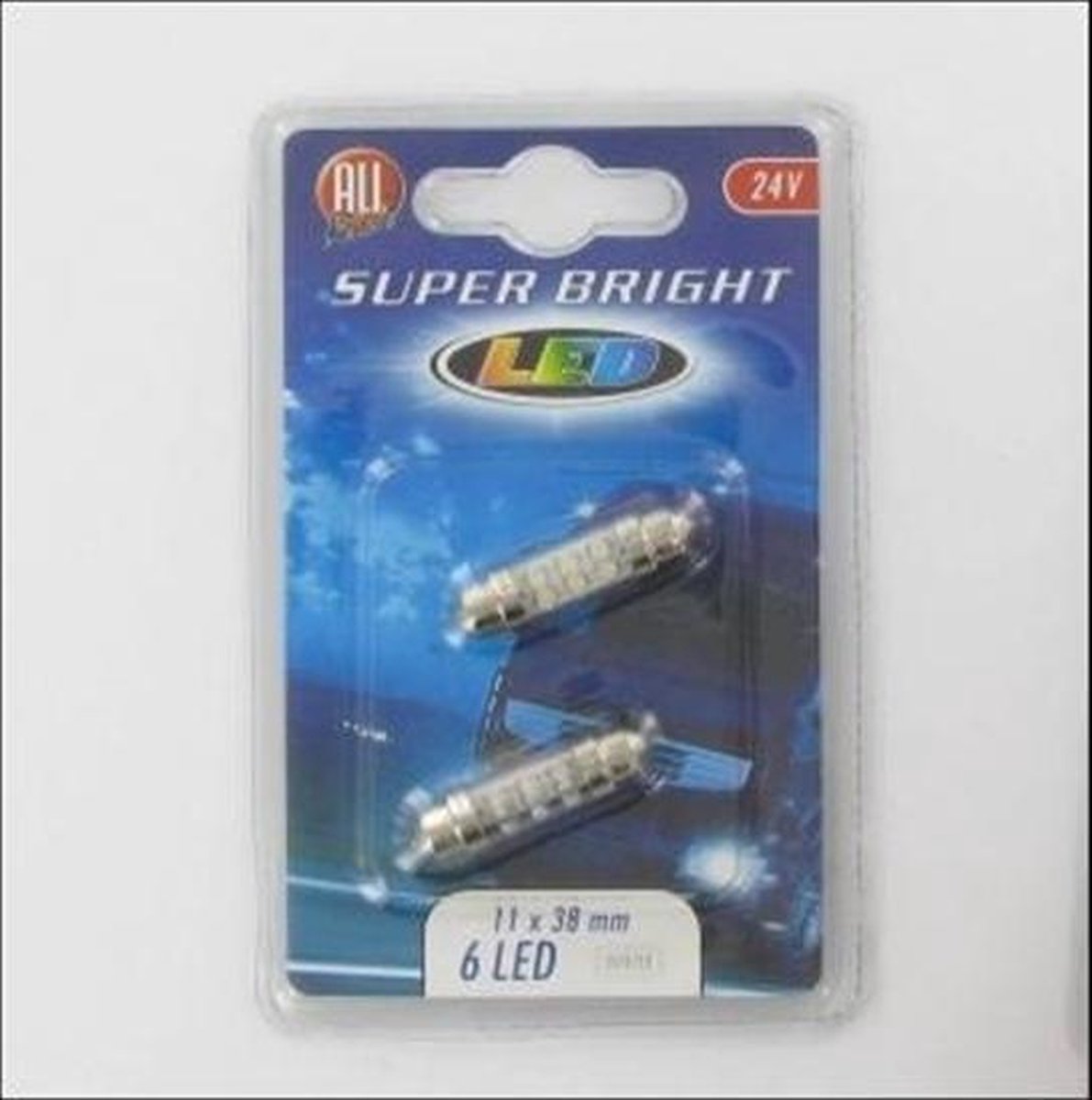 Buislamp 6-LED 24 VOLT Wit (Cool White) Auto-Vrachtwagen-Interieur-Hemel-Festoon-Binnenverlichting