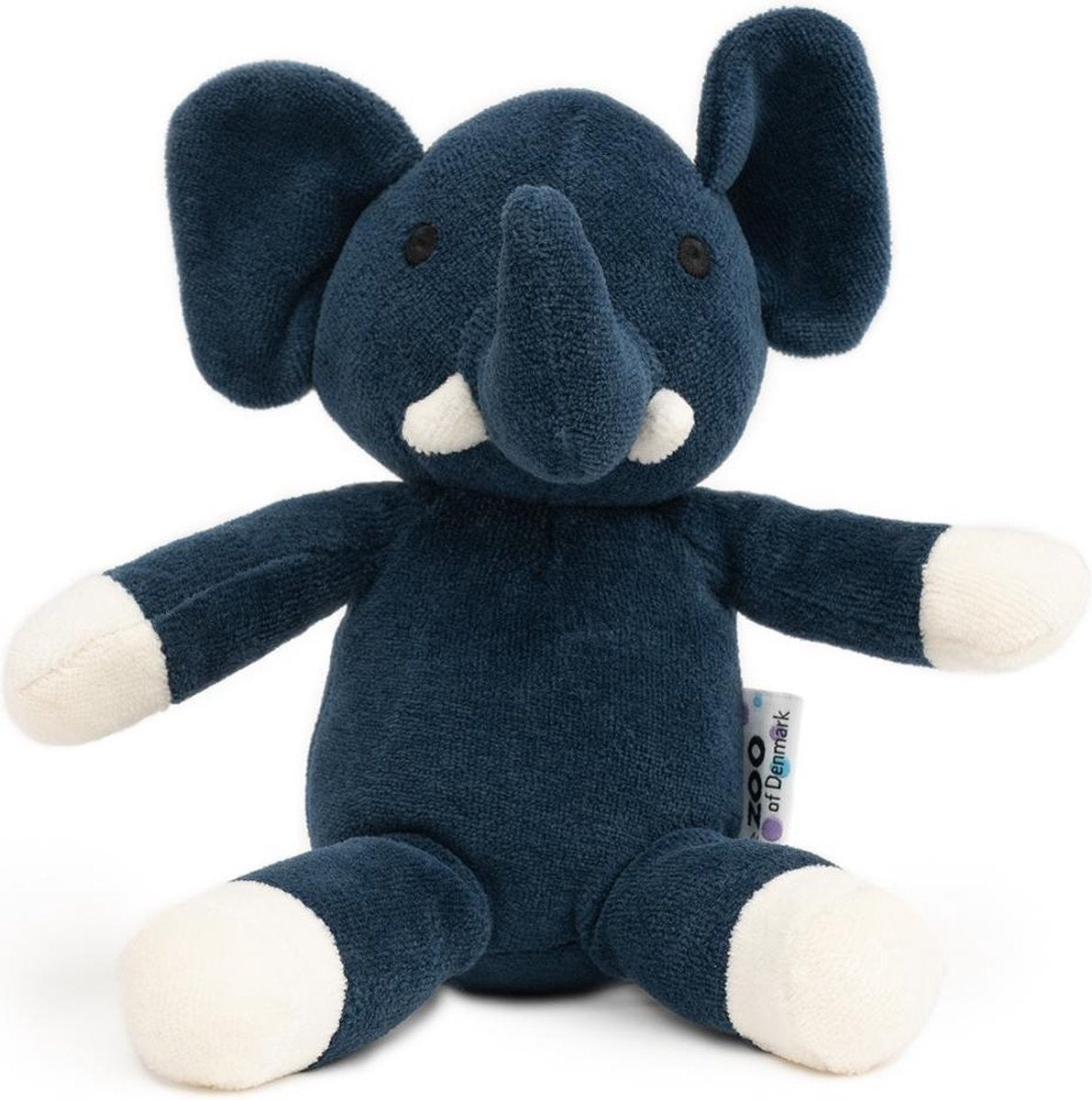 Naturezoo Knuffeldier Olifant Velours 18 Cm Donkerblauw