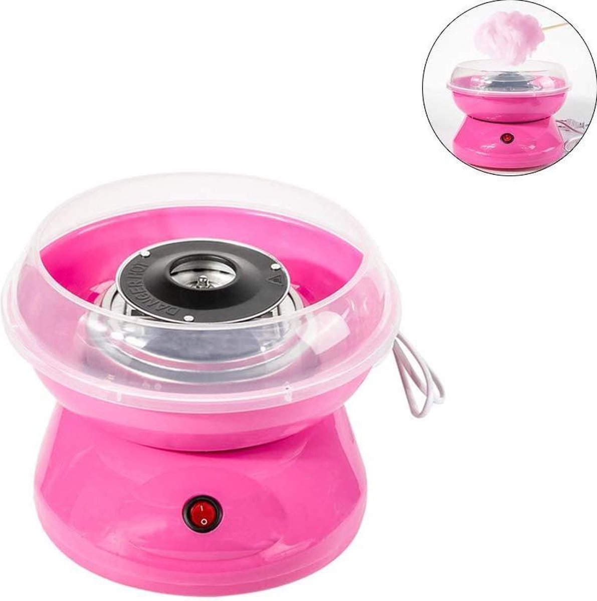 Retro Suikerspinmachine - Voor Feestjes en partijen - Suikerspinmachines - Suikerspin - Suikerspinmaker - Suiker - Cotton Candy - Suikerspinmachine - Kunststof  - Roze