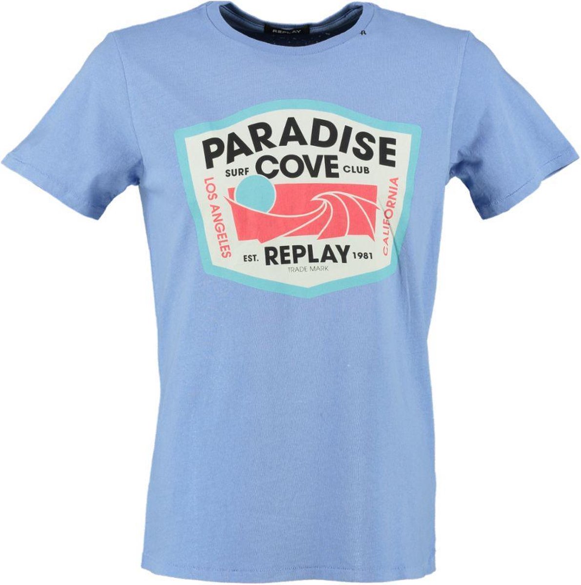Replay blauw t-shirt - valt kleiner - Maat S