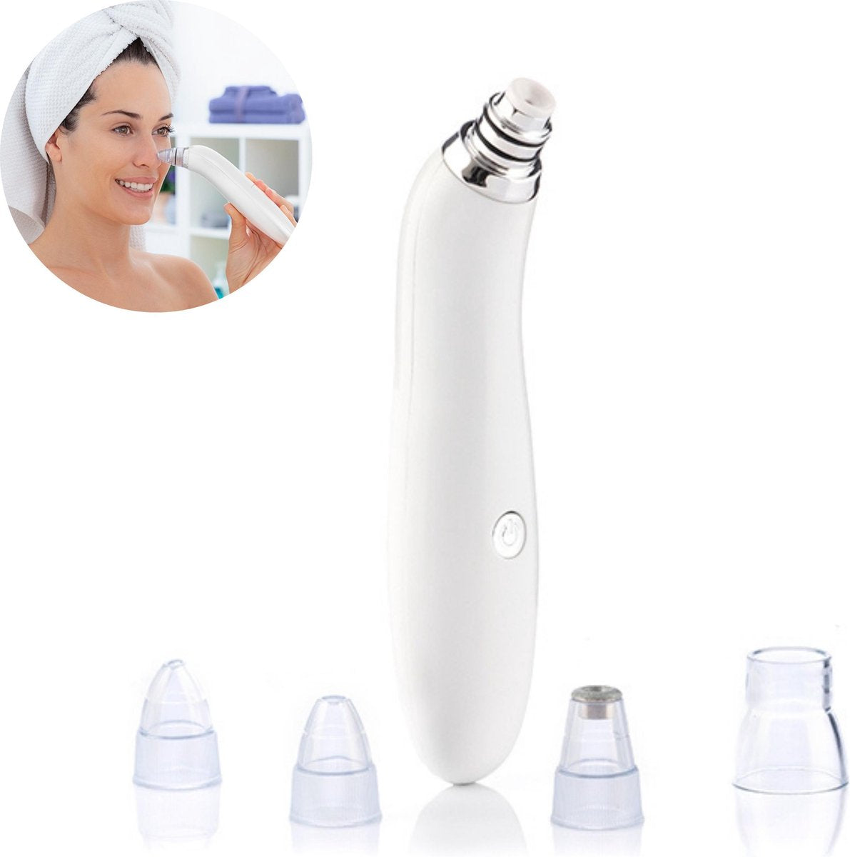 Mee Eters Verwijderen Blackhead remover Gezichtsreiniger Elektrisch - Acne - Vacuum - 4 Kopstukken - Porienreinigers