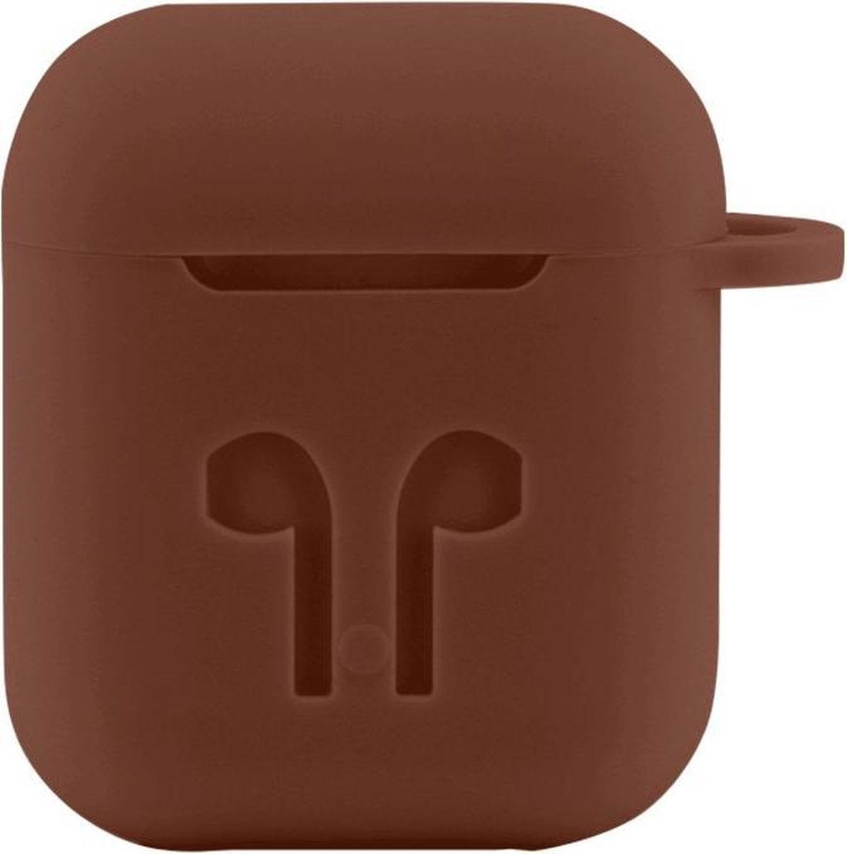 Case Cover Voor Apple Airpods - Siliconen Bruin Watchbands-shop.nl