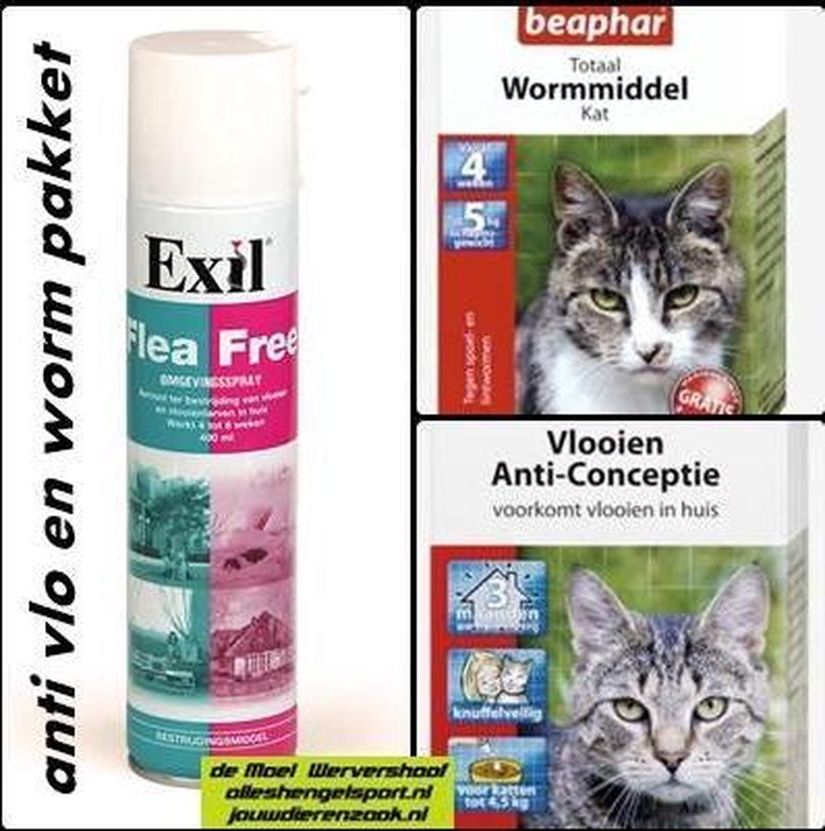 vlooien en wormen pakket kat tot 4.5 kg