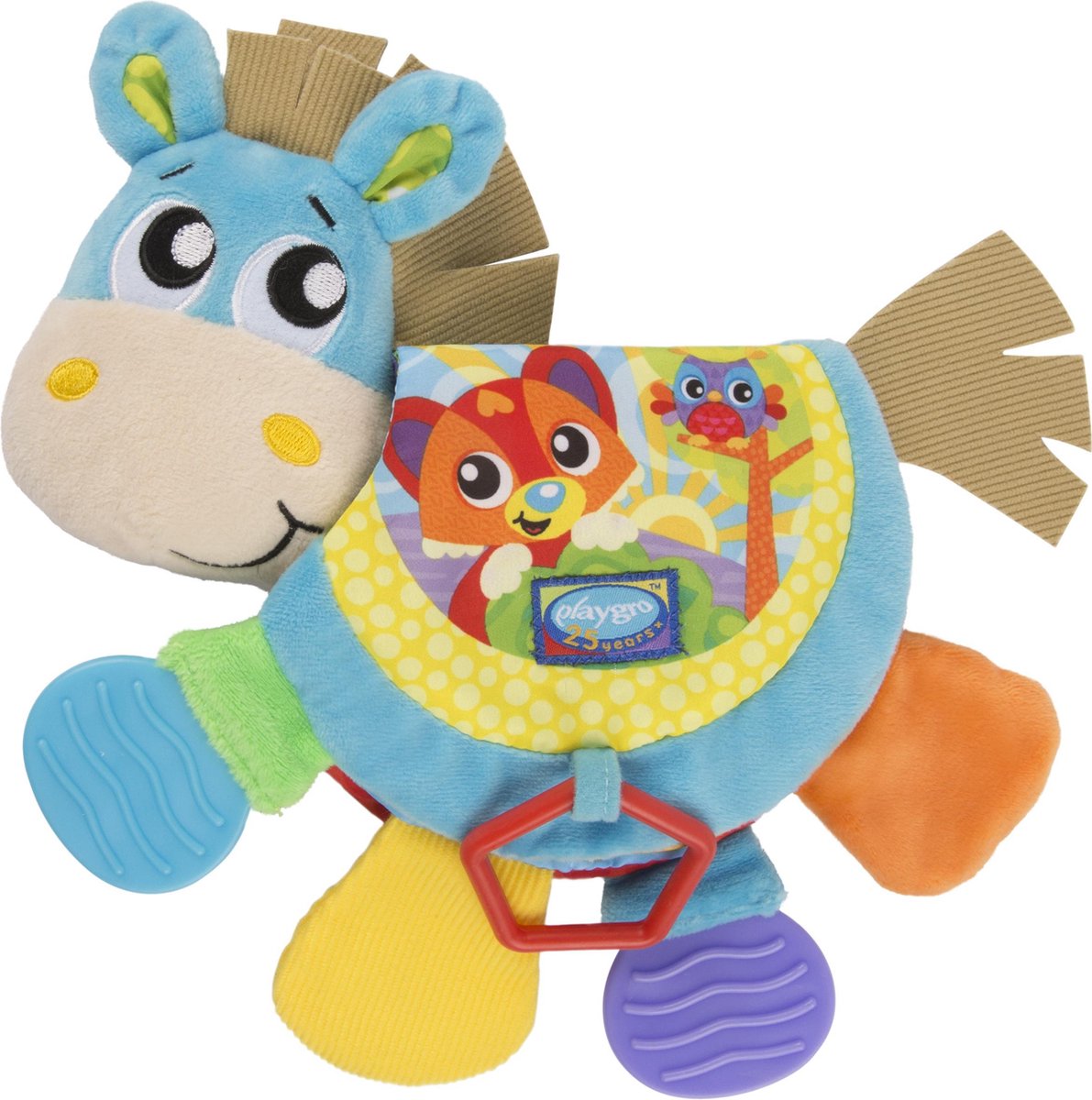 Playgro Musical Clip Clop Teether Book - Muzikale activiteiten- en bijtboek