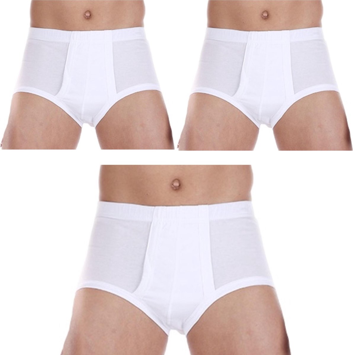 Embrator 3-stuks heren Slip met gulp maat XL