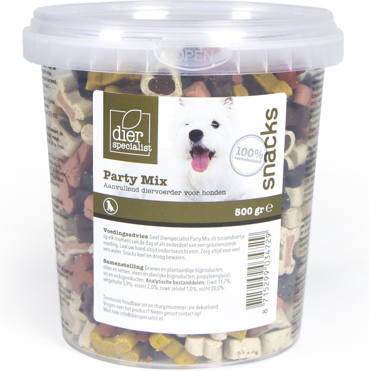 Dierspecialist partymix - 500 gram - 3 stuks