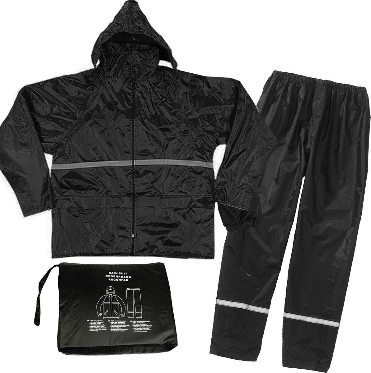 Regenpak maat XL -Regenpak maat XLarge- Regenpak - Basic Rainsuit - Unisex - Regenpak dames en heren - regenpak maat XLarge- Regenpak kopen