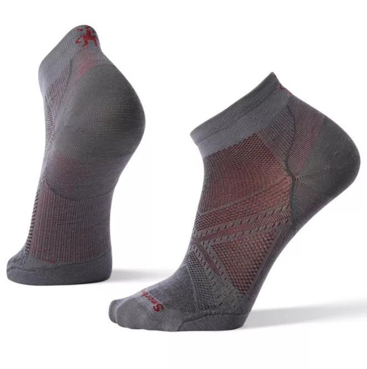 Smartwool PhD Run Ultra Light Low Cut Hardloopsokken Graphite Heren