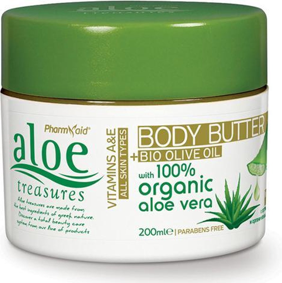 Pharmaid Aloe Treasures Body butter Olive Oil & Aloe Vera 200ml | Eco Skincare