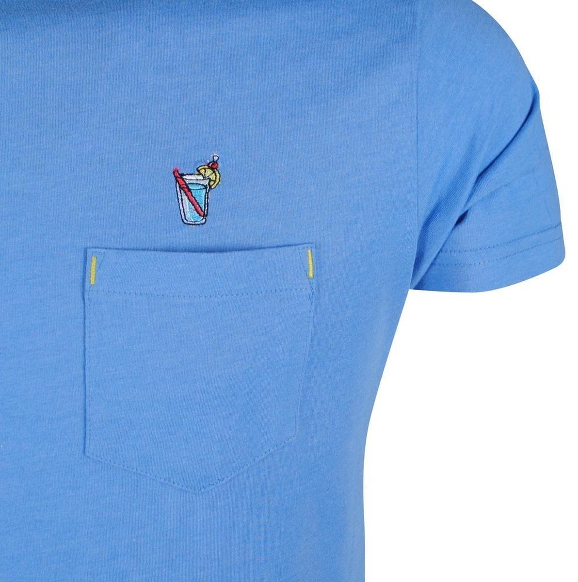 MZ72 - Heren T-Shirt - Tommy - Borstzak - Marine Blauw