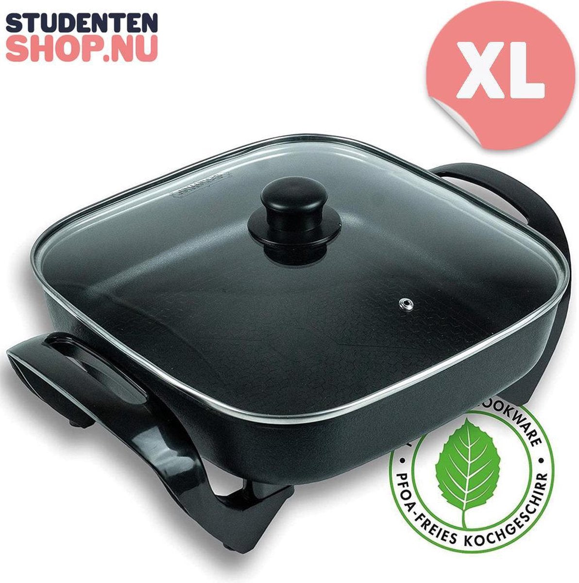 Studentenshop®| Elektrische Party Pan | | 30cm | 1500W |Inclusief deksel