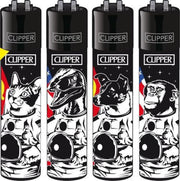 Clipper Classic Aansteker - Astronaut Animals | 4 stuks