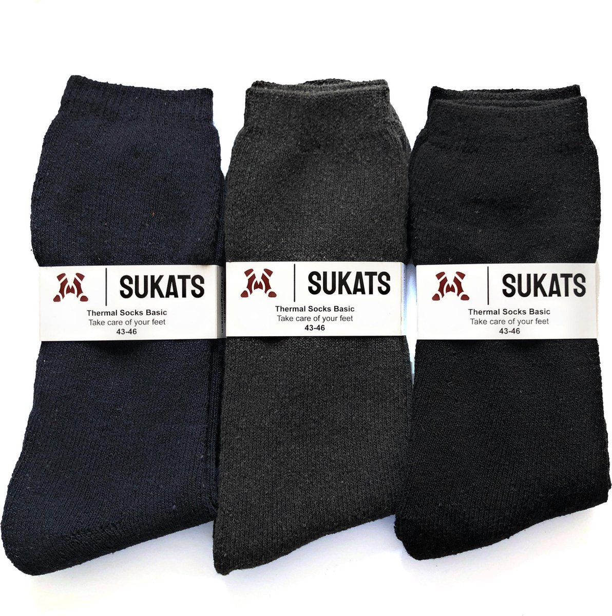 Sukats - Thermosokken - Meerdere Maten - Thermo - Maat 43-46 - 3 Paar - Kleurenmix