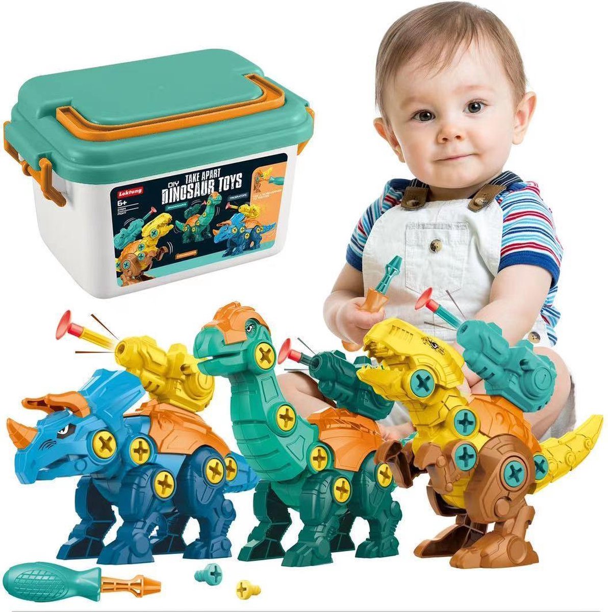 Dinosaurus Speelgoed Constructieset DIY Inclusief Pijlenkanon