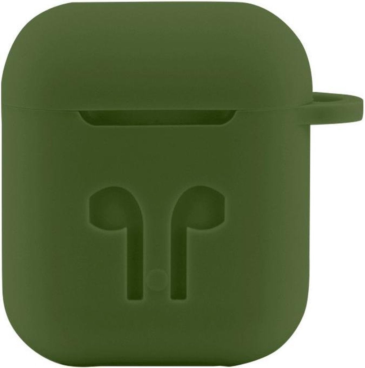 Case Cover Voor Apple Airpods - Siliconen Donkergroen Watchbands-shop.nl