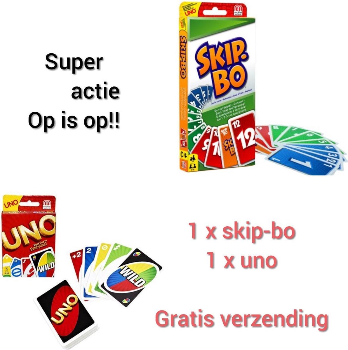 SKIP-BO + UNO     KAART FEESTPAKKET
