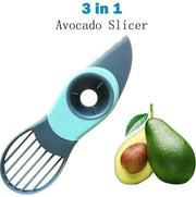 Avocadosnijder - 3-in-1 Avocado snijder en ontpitter - Eenvoudige avocado tool - Blauw & Grijs Avocado mes
