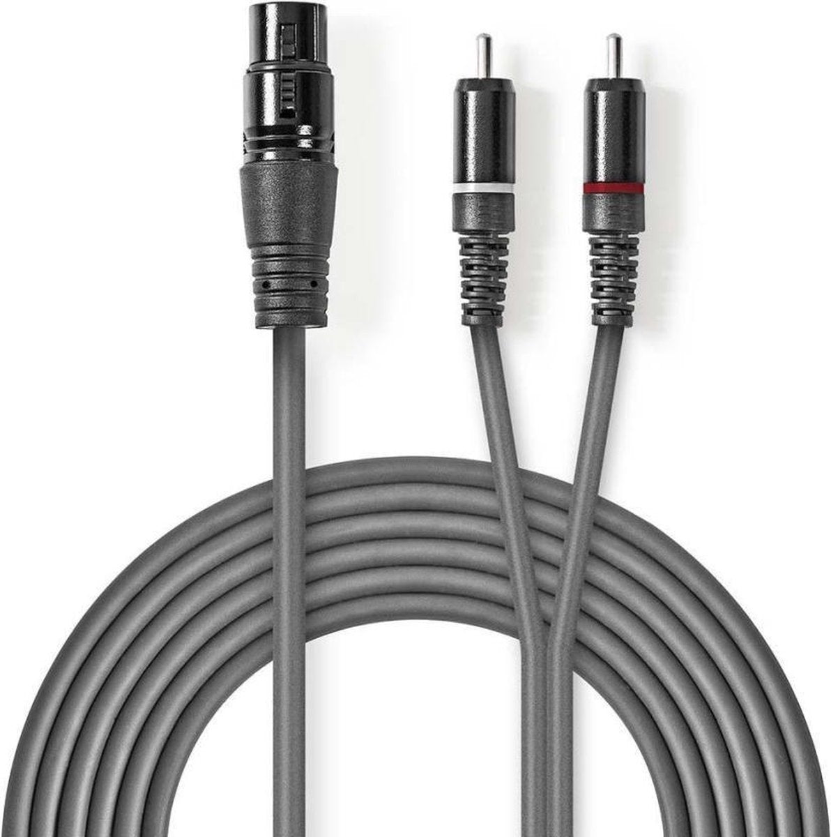 XLR-Audiokabel | XLR 3-pins female - 2x RCA male | 3