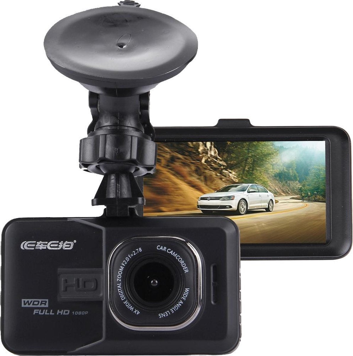 Auto DVR Camera 3.0 inch LCD HD 720P 3.0MP Camera 170 graden groothoek bekijken