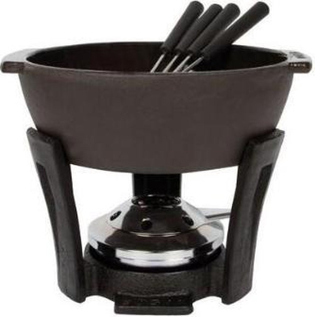 Boska Kaasfondueset Party Pro - Gietijzeren Fonduepan - Geschikt voor Elk Fornuis - Zwart - 900 ml