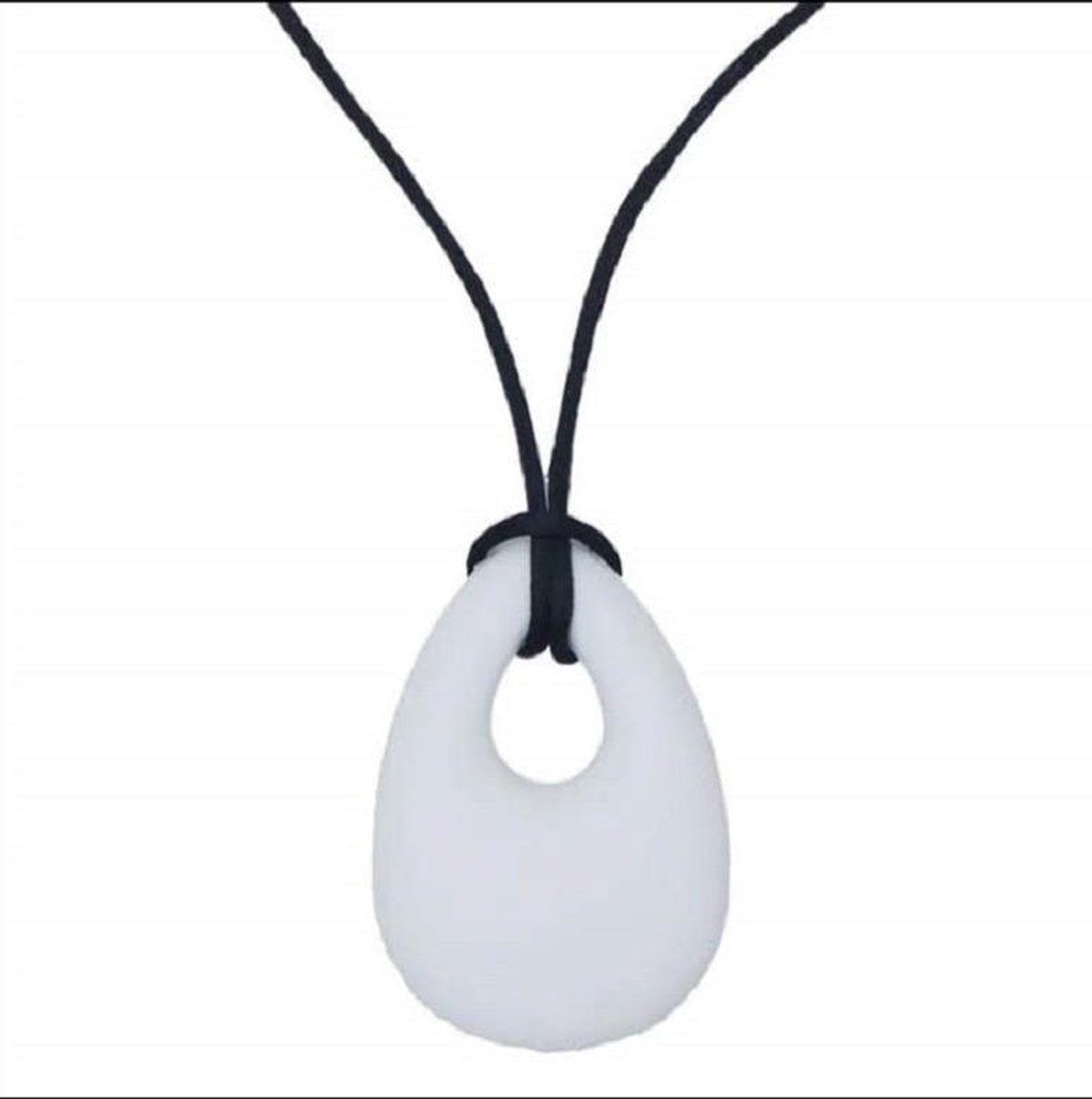 bibbi4you.nl bijtsteen kauw sieraden bijt ring bijt steen ketting voor moeder en kind WIT kauwsieraden ADHD Autisme