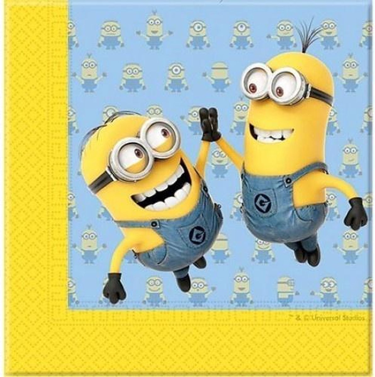 Universal Servetten Minions 33 Cm Geel/blauw 20 Stuks