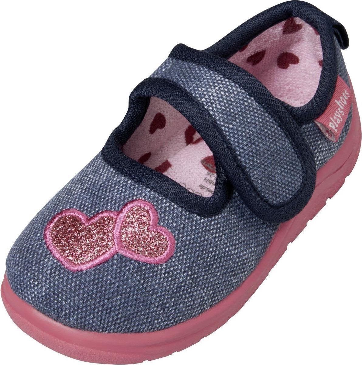 Playshoes Ballerina's Meisjes Textiel Blauw/roze Maat 28/29