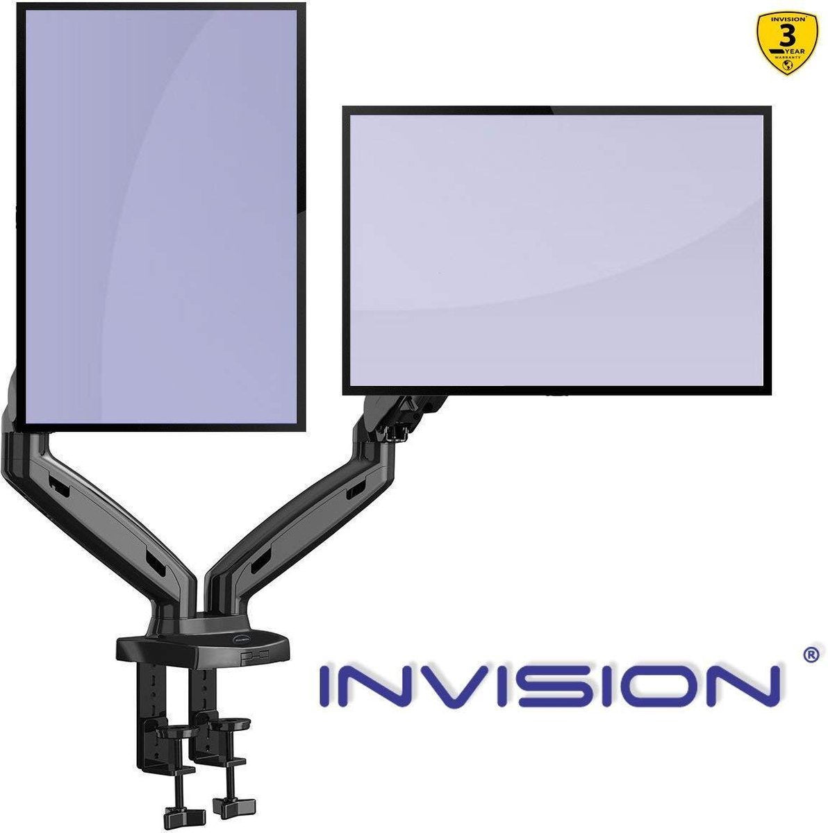 Invision® 2 Monitoren Desk Mount | Ergonomisch