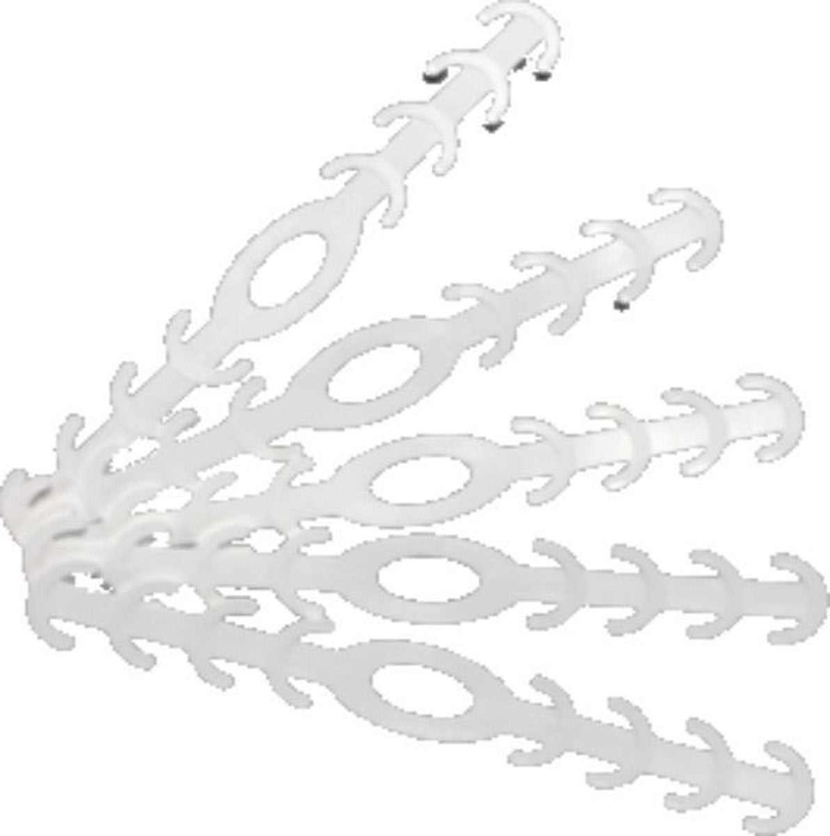 S&S Plastics Earsaver Mondkapje Houder 5 Stuks - Wit