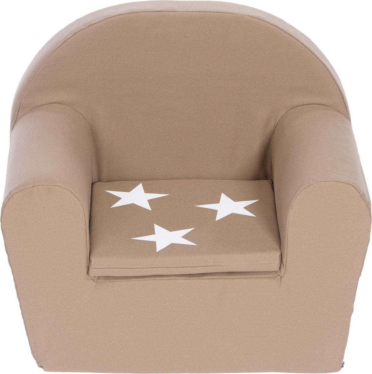 Peuterstoeltje-Kinderfauteuil Beige+ster