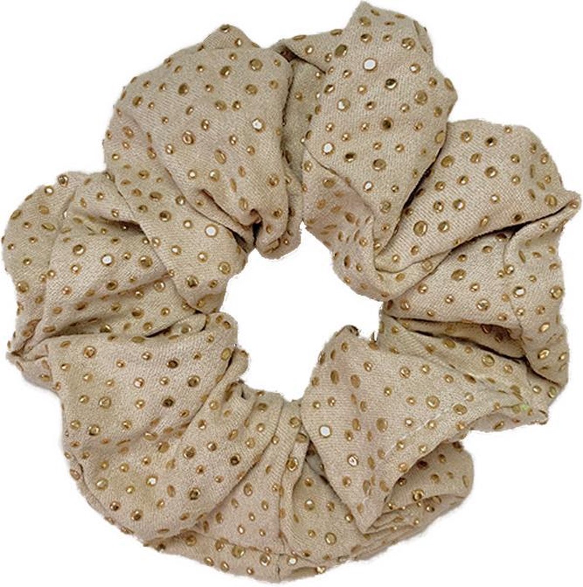 Golden Dots - Scrunchie - Haaraccessoires - Beige