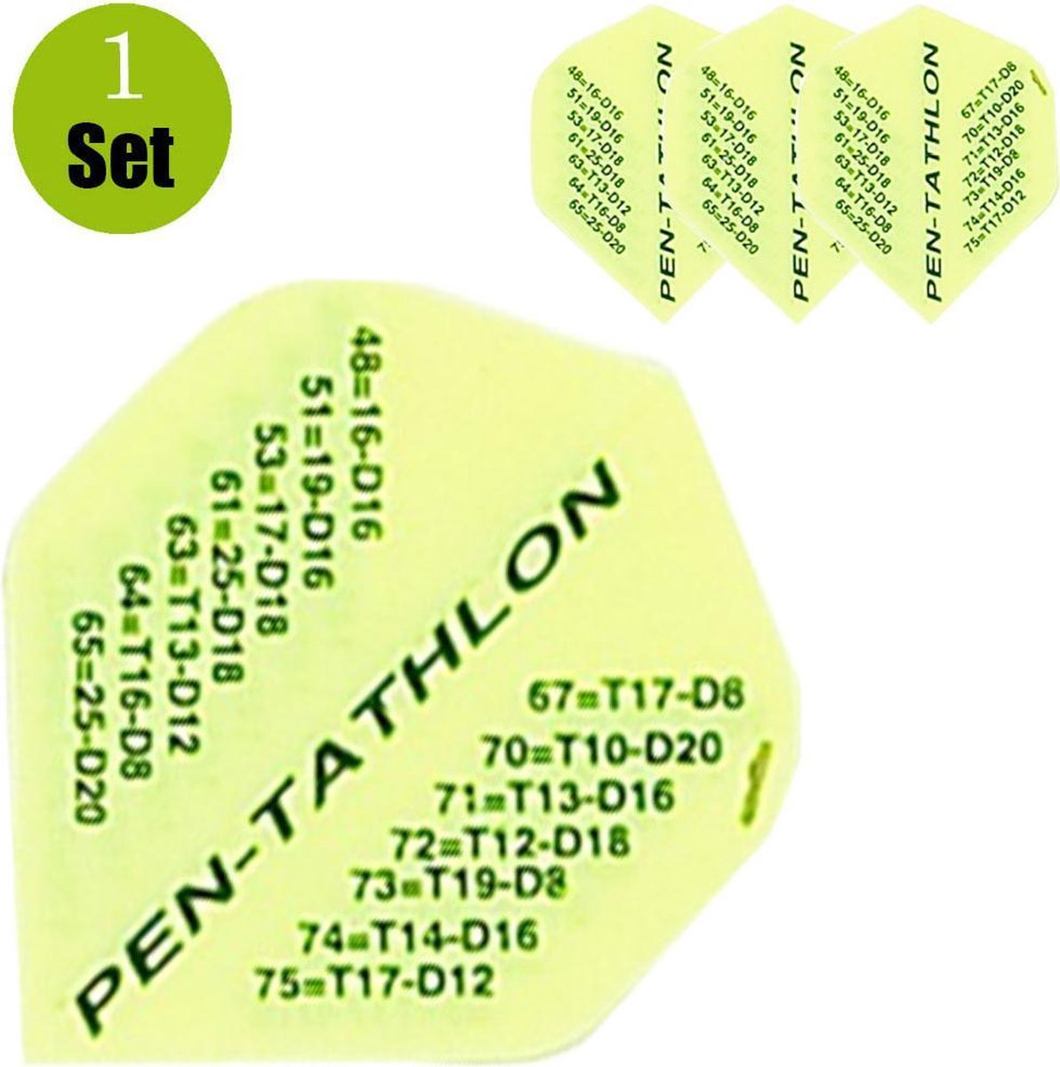 Pentathlon Finish Dartflights - Geel- ()