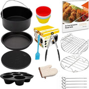 Innovaland Premium Heteluchtfriteuse accessoires Set XL en XXL  - 12 Delige Set - Inclusief Gratis Kookboek - Voor Philips