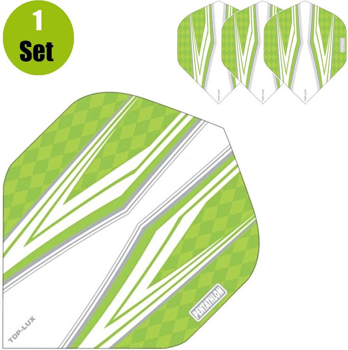 Pentathlon TDP Lux Vizion White Dartflights - Groen- ()